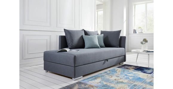 LIEGE in Grau - Chromfarben/Anthrazit, Design, Kunststoff/Textil (220/80-93/90cm) - Xora