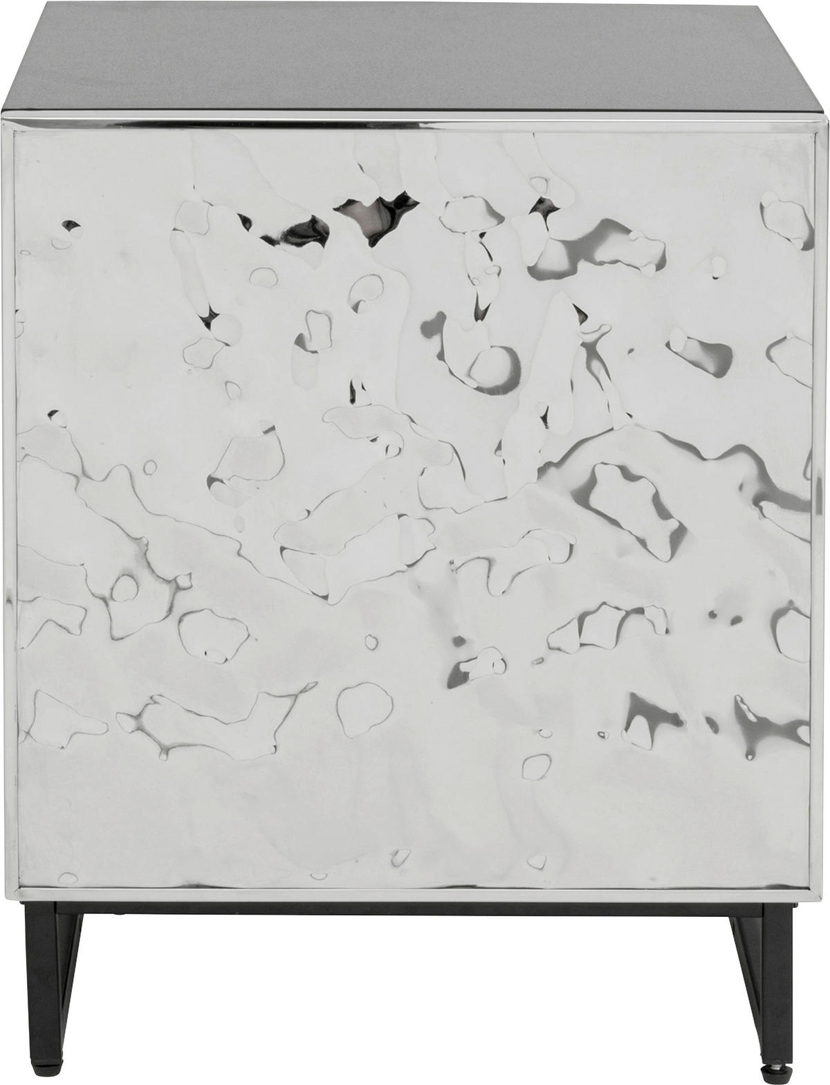 KOMMODE , 40/50/39 cm,  - Chromfarben/Schwarz, Design, Holzwerkstoff/Metall (40/50/39cm) - Kare-Design