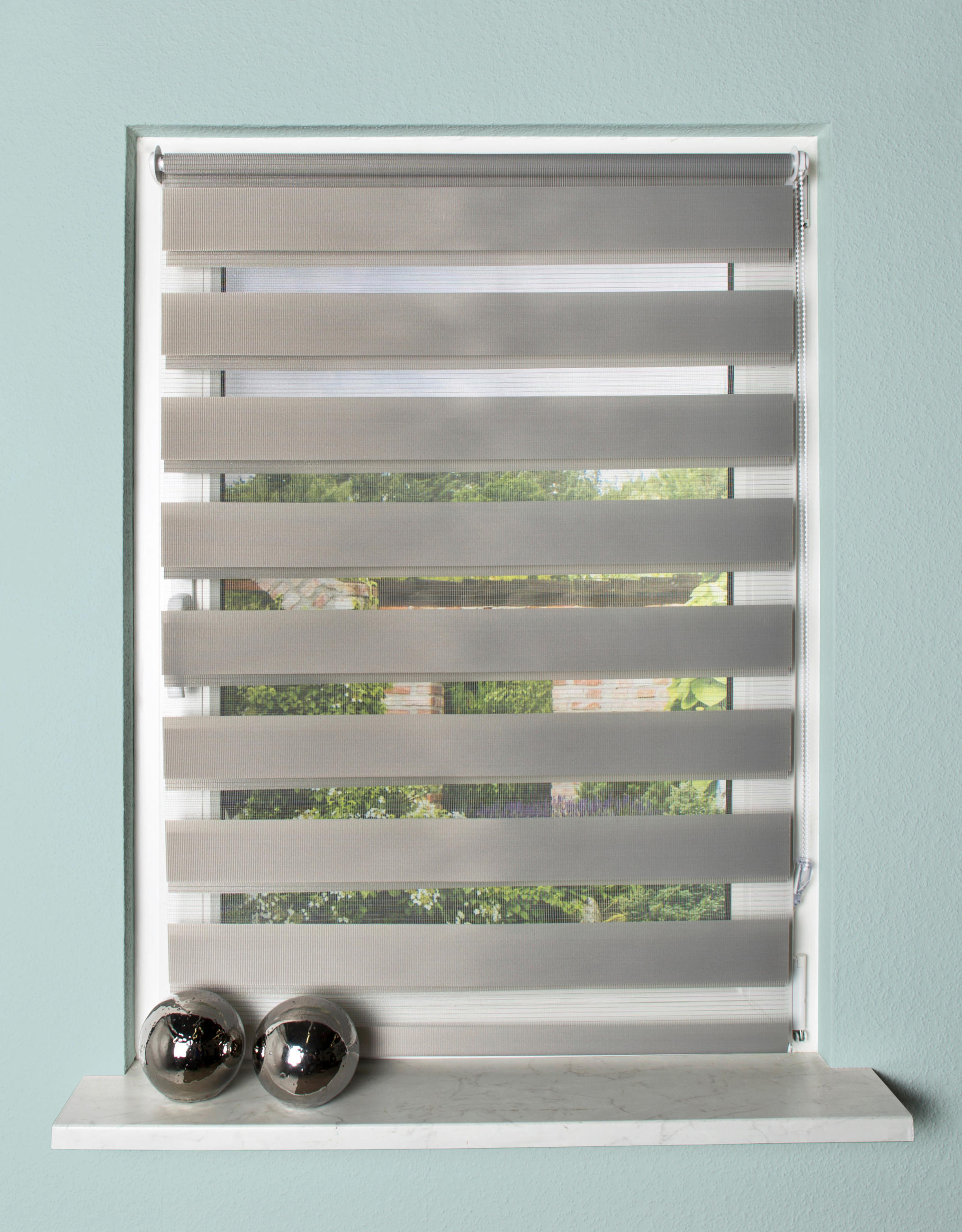 DOPPELROLLO 50/150 cm  - Grau, Design, Textil (50/150cm)