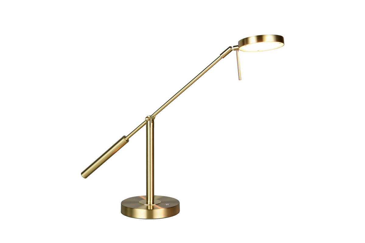 LED-TISCHLEUCHTE Monza 16/52 cm  - Messingfarben/Weiß, MODERN, Kunststoff/Metall (16/52cm) - Trio Leuchten