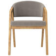 ARMLEHNSTUHL  Stoffauswahl Mikrofaser  - Hellgrau, KONVENTIONELL, Holz/Textil (59/81/60cm) - Carryhome