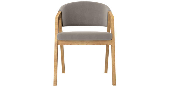 ARMLEHNSTUHL  Stoffauswahl Mikrofaser  - Hellgrau, KONVENTIONELL, Holz/Textil (59/81/60cm) - Carryhome