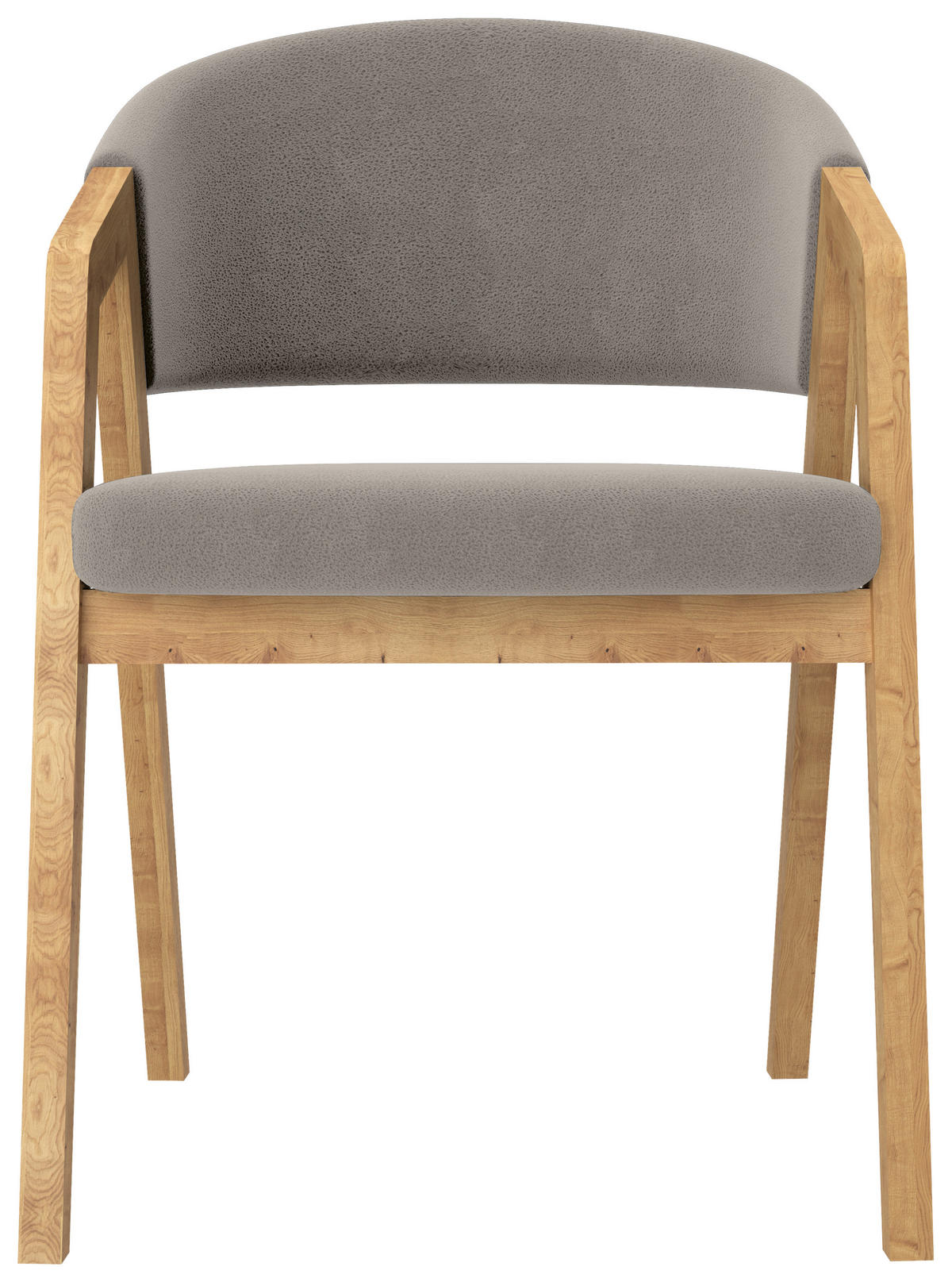 ARMLEHNSTUHL  Stoffauswahl Mikrofaser  - Hellgrau, KONVENTIONELL, Holz/Textil (59/81/60cm) - Carryhome