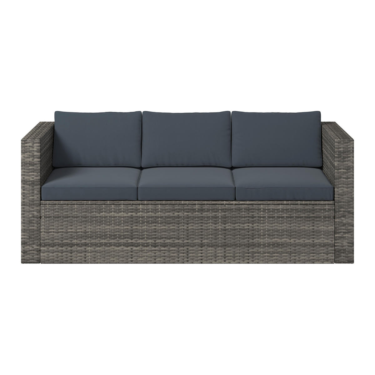 LOUNGEGARNITUR   140/48/68/80 cm Eisen  - Blaugrau/Grau, MODERN, Metall (140/48/68/80cm) - Ambia Garden