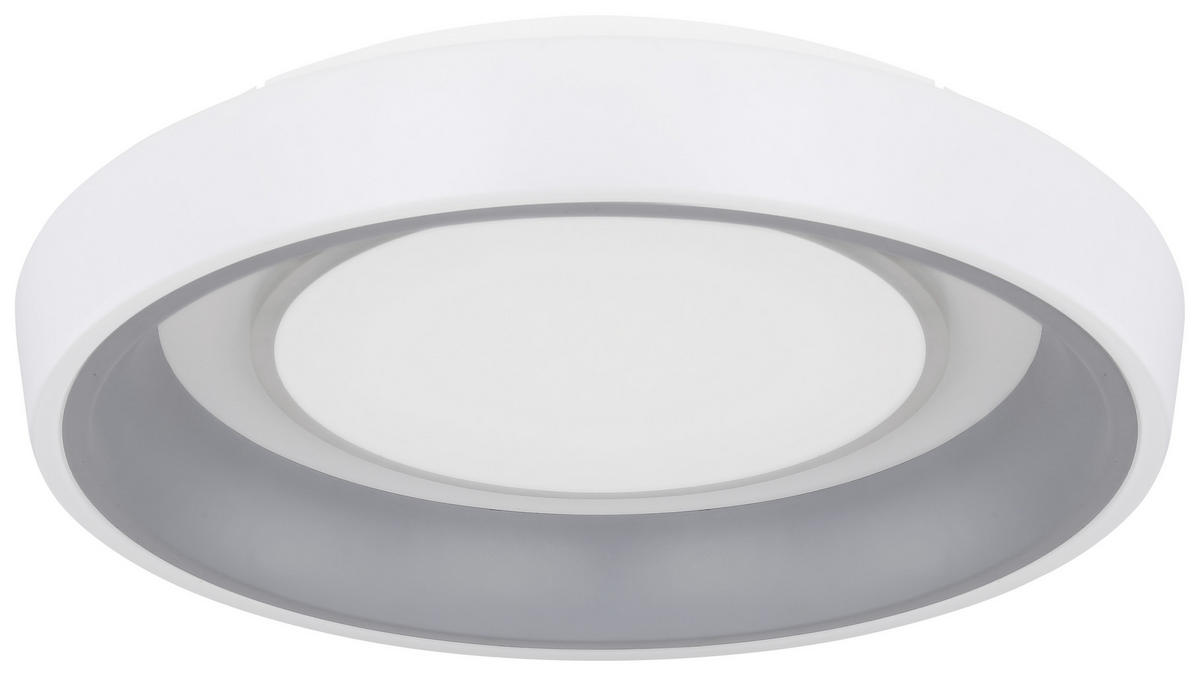 LED-TAKLAMPA Tabano 46 W 50/9,5 cm  - vit/opal, Basics, metall/plast (50/9,5cm) - Globo