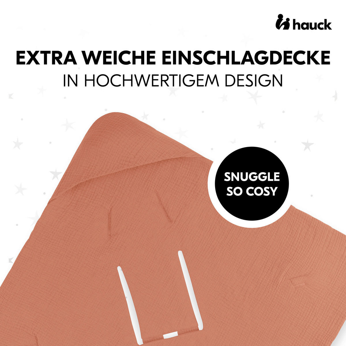 EINSCHLAGDECKE Snuggle so Cosy      - Rotbraun, Basics, Textil (75/0,6/75cm) - Hauck