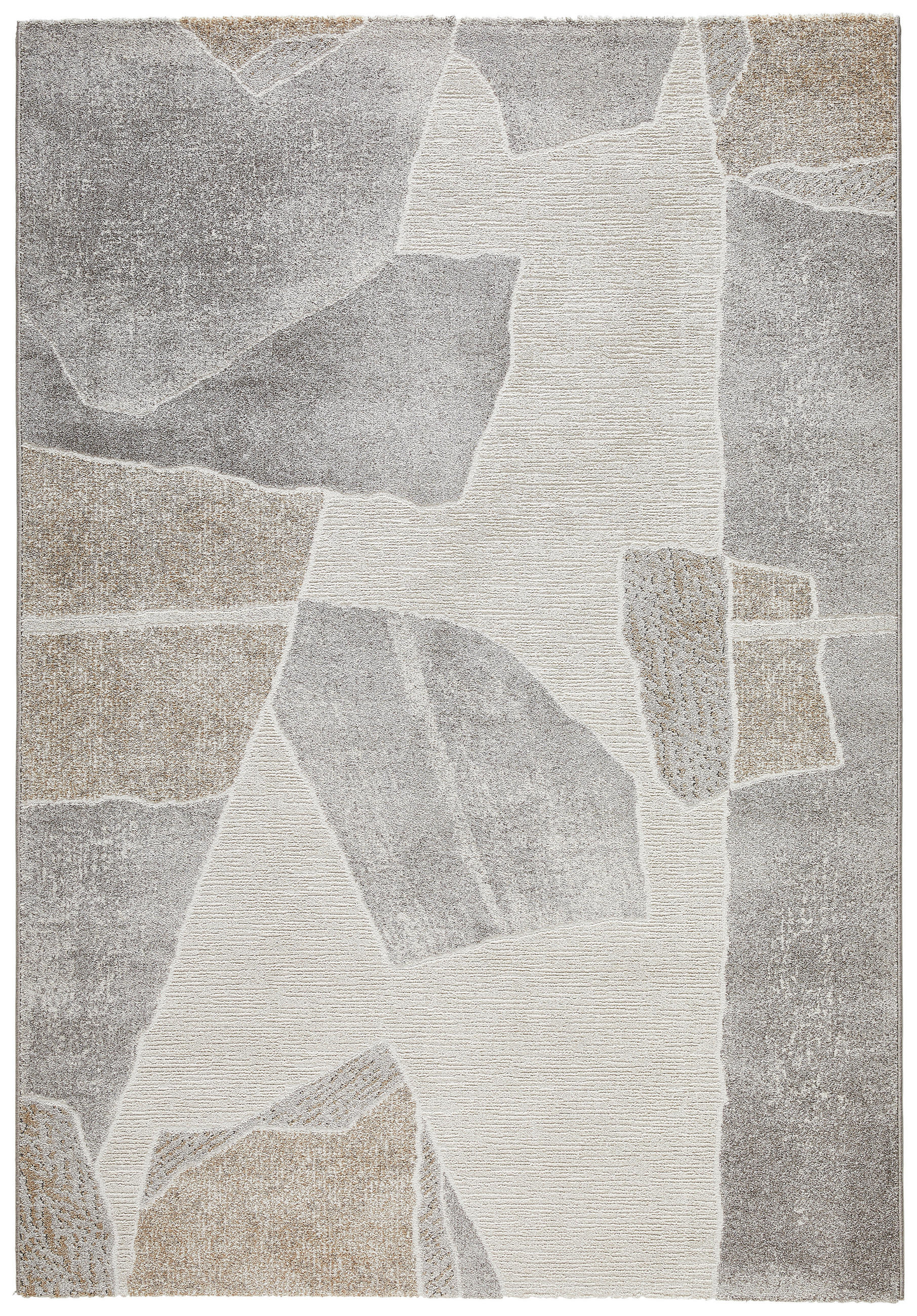 WEBTEPPICH 160/230 cm Valentino Grau, Weiß, Goldfarben  - Goldfarben/Weiß, Design, Kunststoff/Textil (160/230cm)