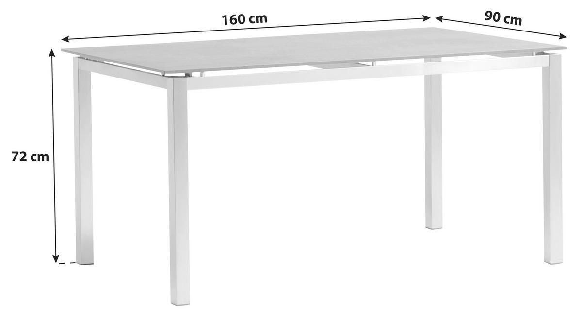 ZAHRADNÍ SESTAVA kov, textil, kompozitní dřevo - barvy teak/antracitová, Basics, kov/kompozitní dřevo (160/72/90cm) - Gardenson
