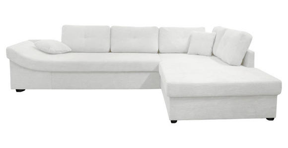 ECKSOFA in Cord Naturfarben  - Schwarz/Naturfarben, KONVENTIONELL, Holz/Textil (298/202cm) - Carryhome