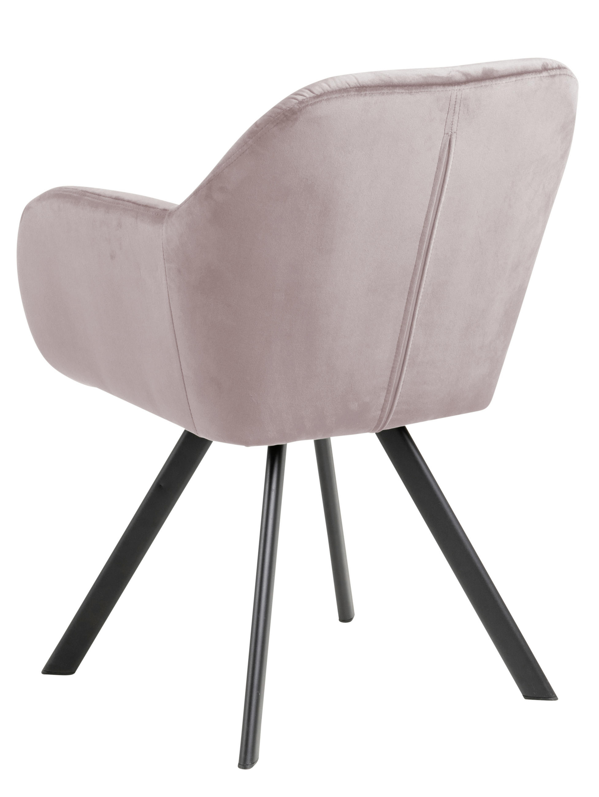 ŽIDLE S PODRUČKAMI, samet, růžová - růžová/černá, Design, kov/textil (57,5/81,5/61,5cm) - Carryhome