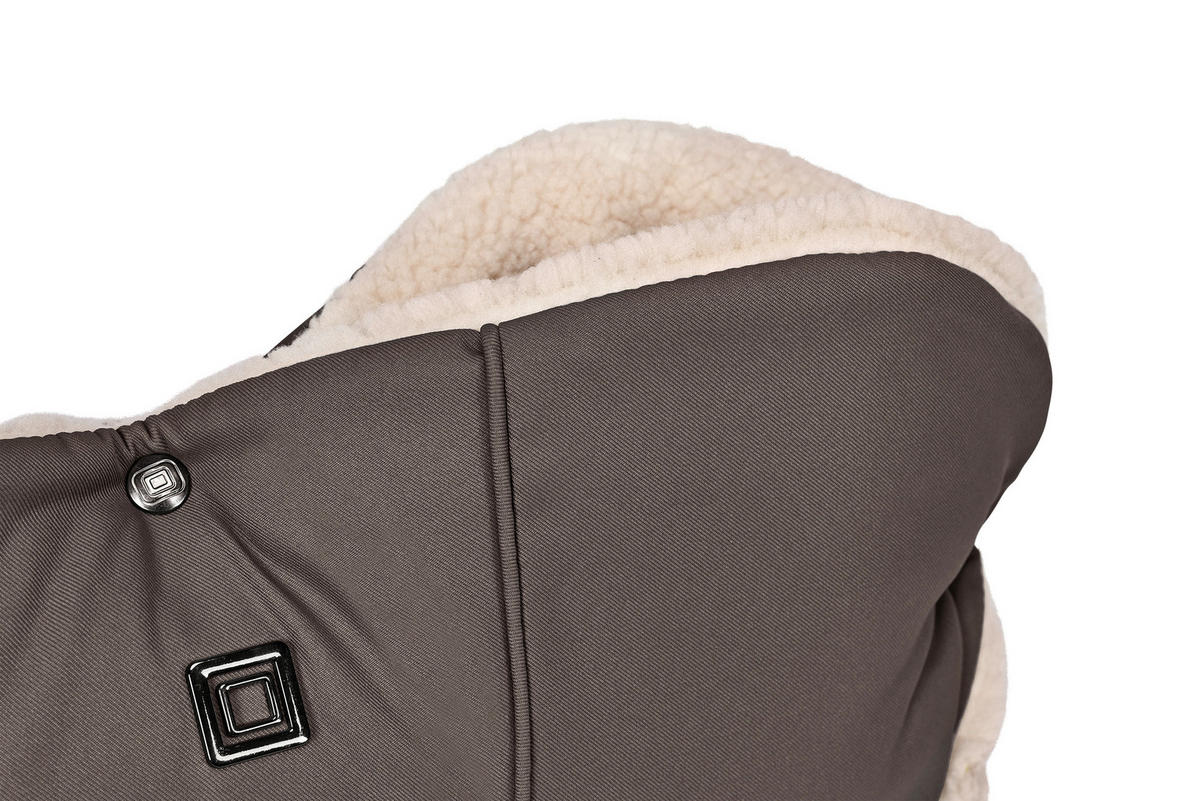 MUFF Handmuff  - Greige/Dunkelbraun, Basics, Textil (51/7/24cm) - Moon