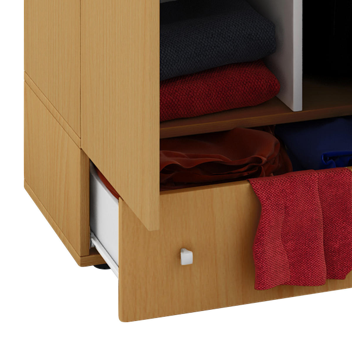 MEHRZWECKSCHRANK 70/238/39 cm  - Buchefarben/Silberfarben, MODERN, Holzwerkstoff/Kunststoff (70/238/39cm) - MID.YOU