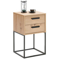 NACHTTISCH 40/65/38,5 cm, Schwarz, Eiche Artisan,  - Schwarz/Eiche Artisan, Konventionell, Holzwerkstoff/Kunststoff (40/65/38,5cm) - Carryhome