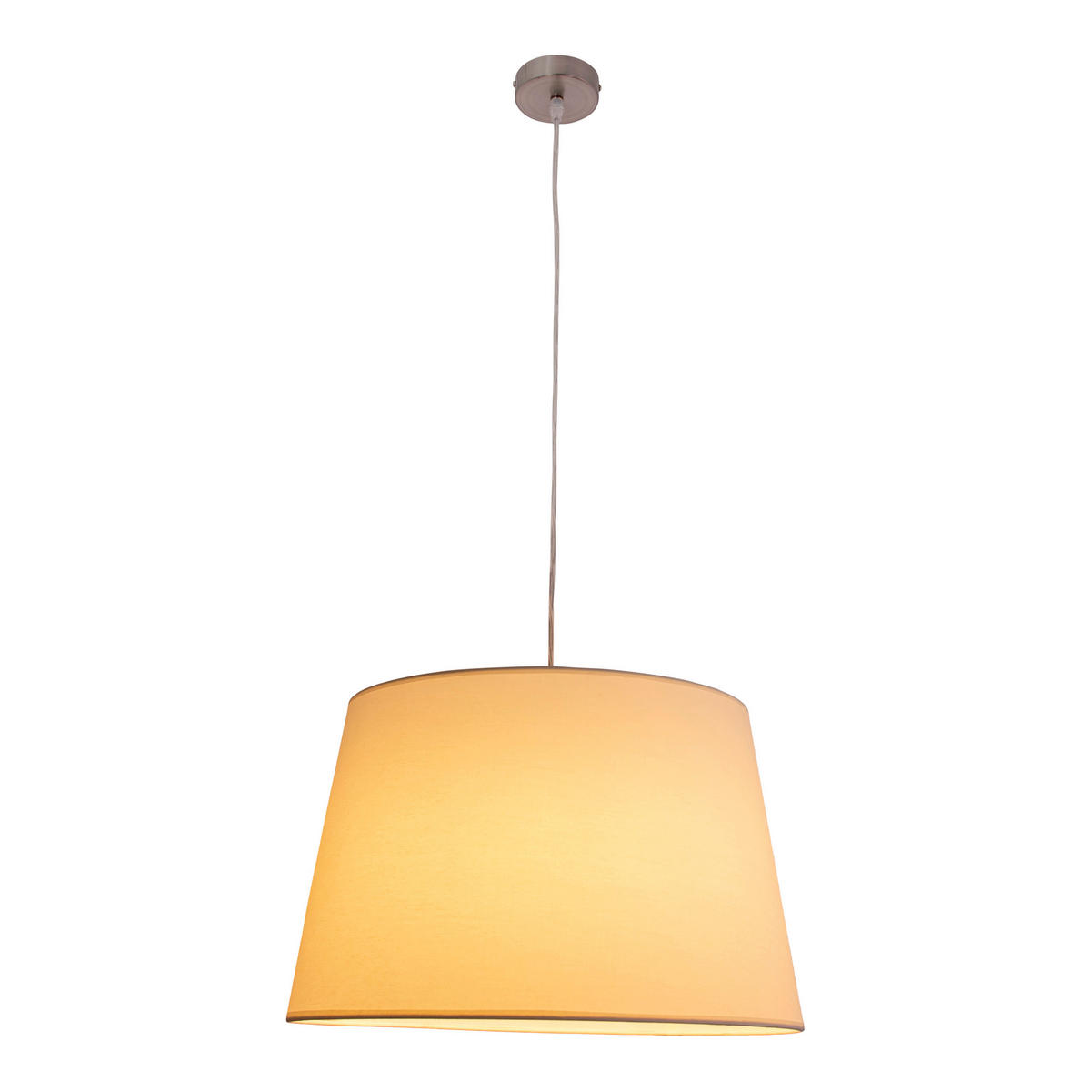 PENDELLEUCHTE Bologna 45/128 cm   - Beige, Basics, Kunststoff/Textil (45/128cm) - Näve