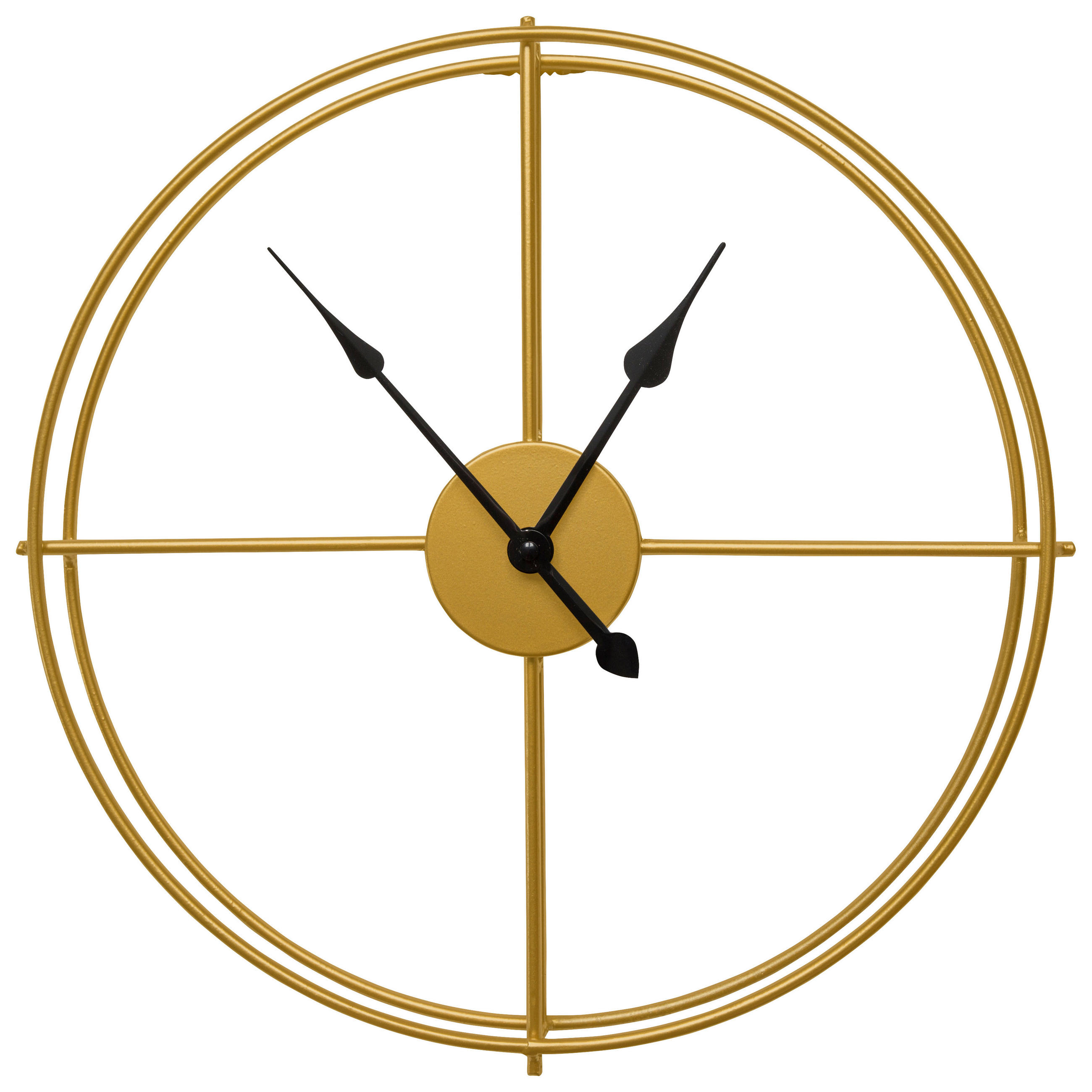 ZIDNI SAT 40 cm - zlatna, Osnovno, metal (40cm) - Ambia Home