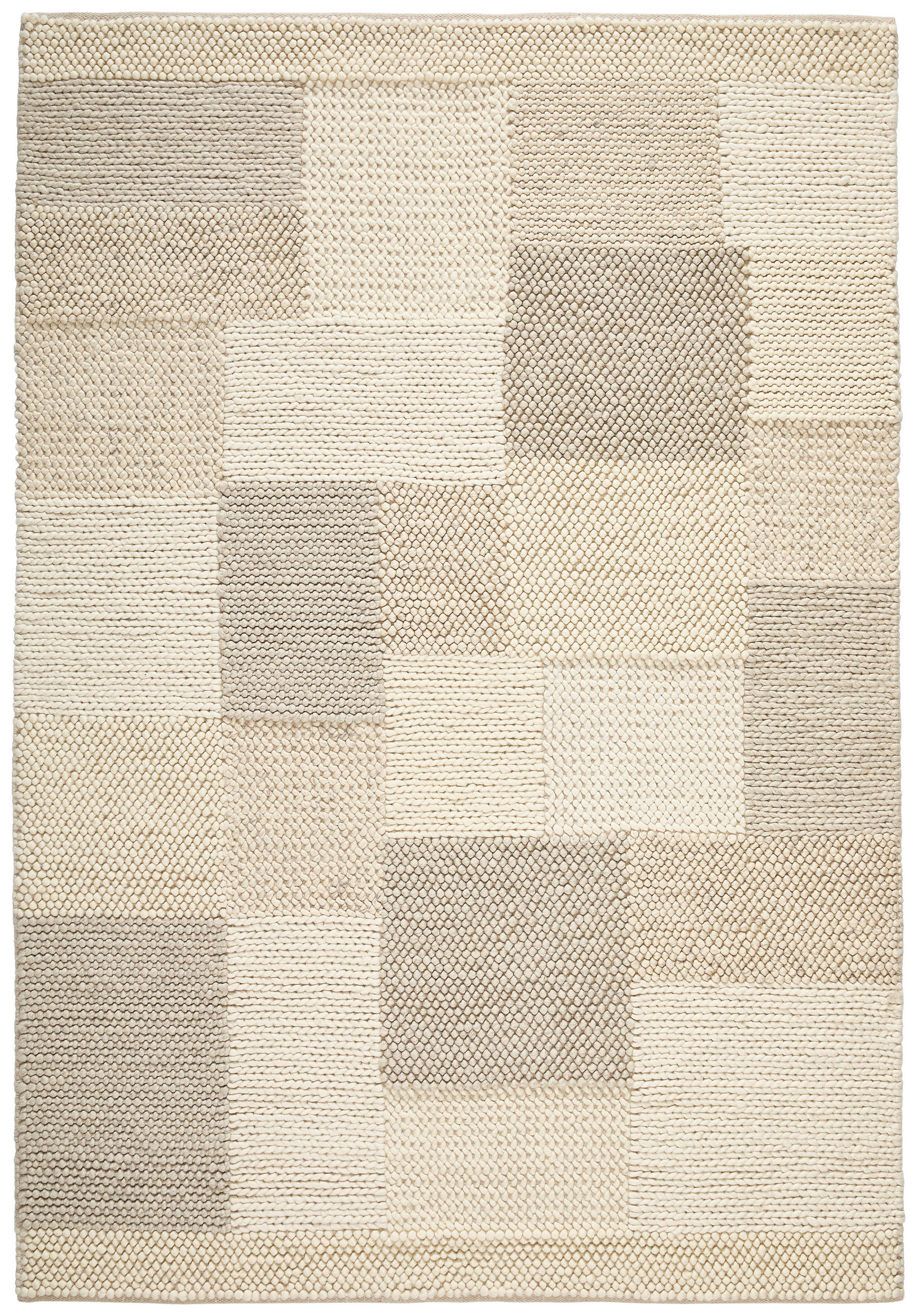 HANDWEBTEPPICH 130/190 cm Nordic Weiß  - Weiß, Natur, Textil (130/190cm) - Linea Natura