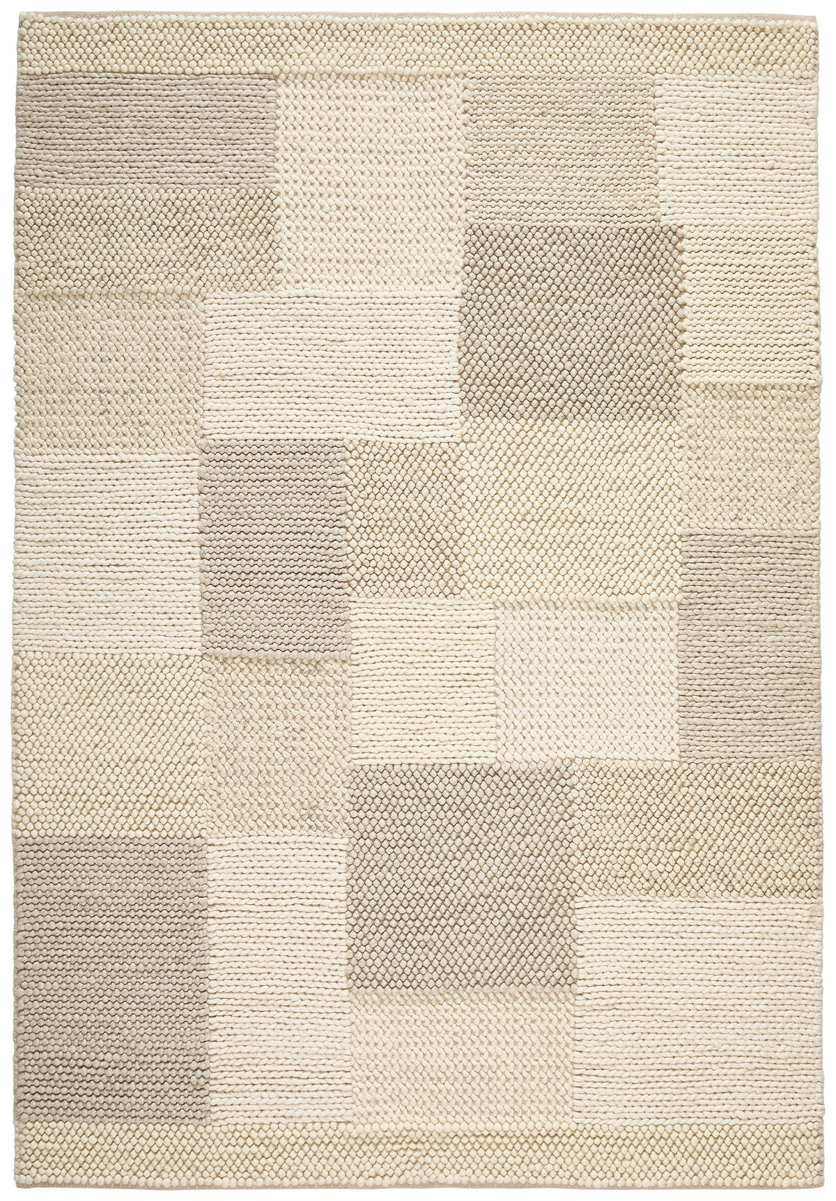 HANDWEBTEPPICH 160/230 cm Nordic Weiß  - Weiß, Natur, Textil (160/230cm) - Linea Natura