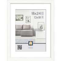 RÁM NA OBRAZY, 1 foto 18 cm x 24 cm - biela, Basics, plast (20/26/2,5cm)