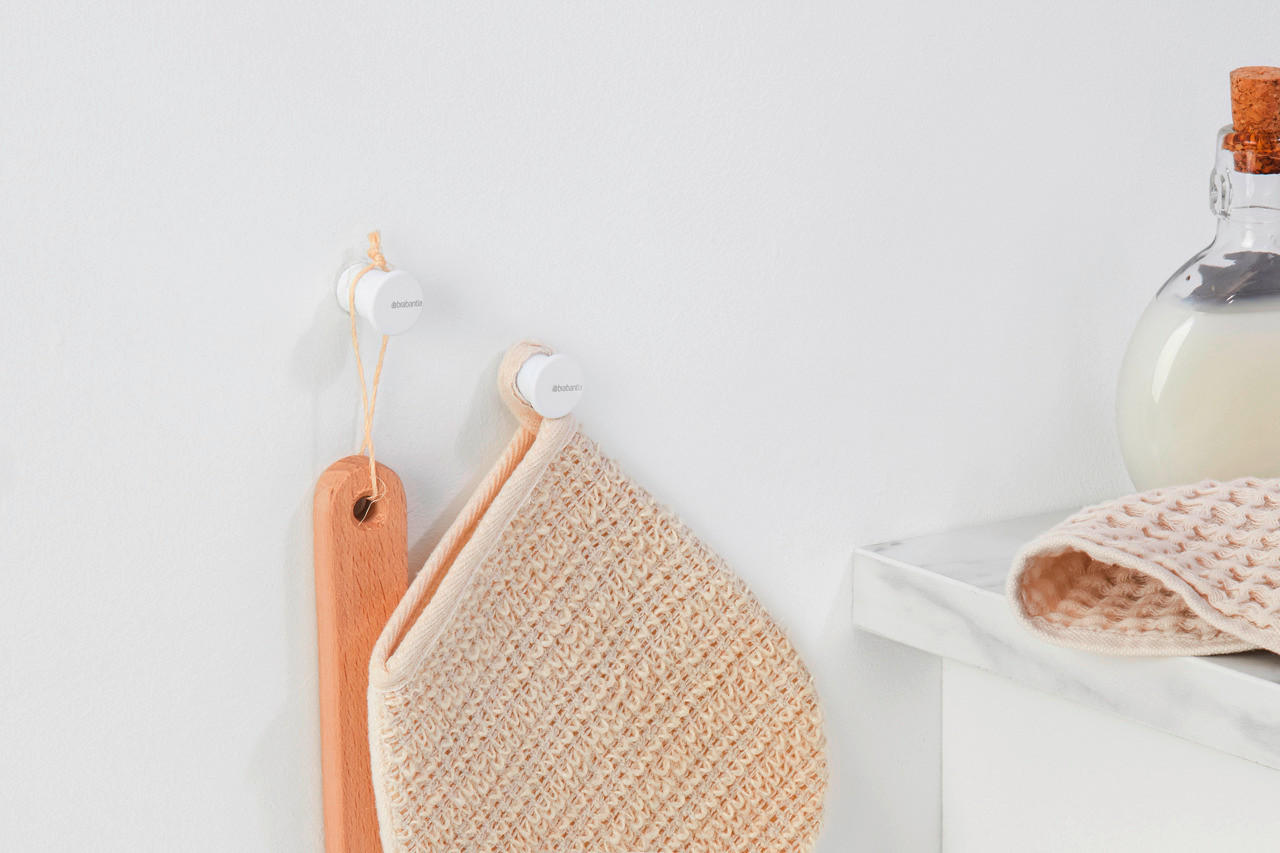 HANDTUCHHAKEN - Weiß, Basics, Metall (2.1/2.1/2.3cm) - Brabantia