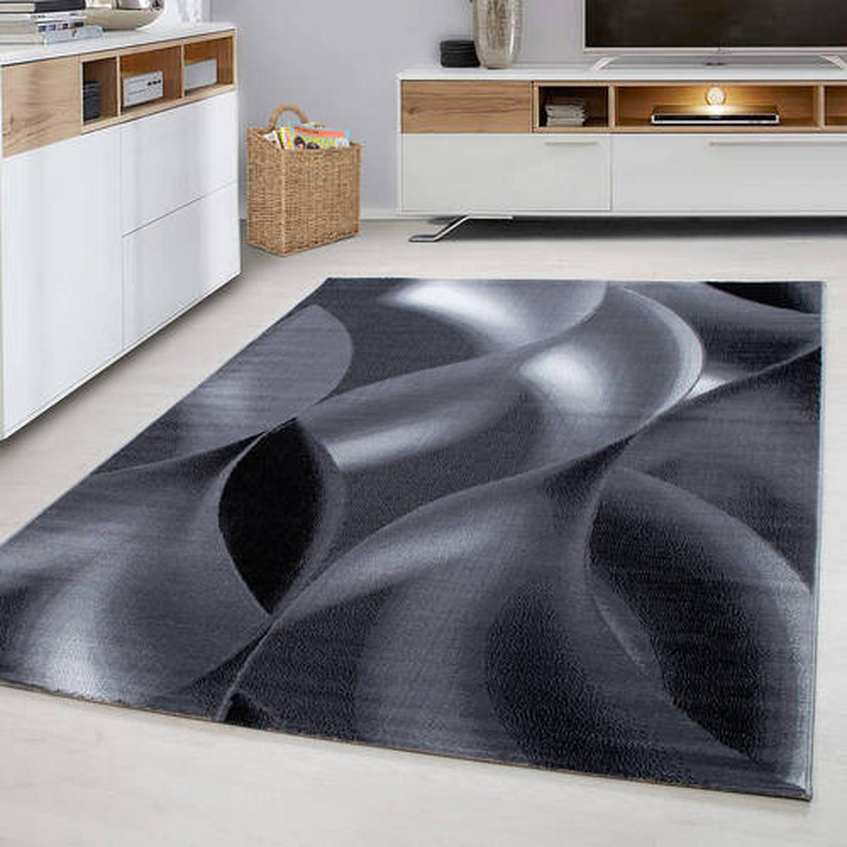 VÄVD MATTA 140/200 cm Plus  - svart, Basics, textil (140/200cm) - Novel