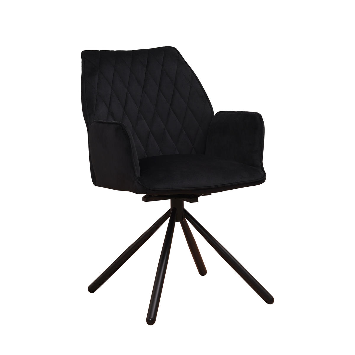 SADA STOLIČIEK S PODRÚČKAMI 2 kus - čierna, Modern, kov/textil (57,5/92/52cm) - MID.YOU