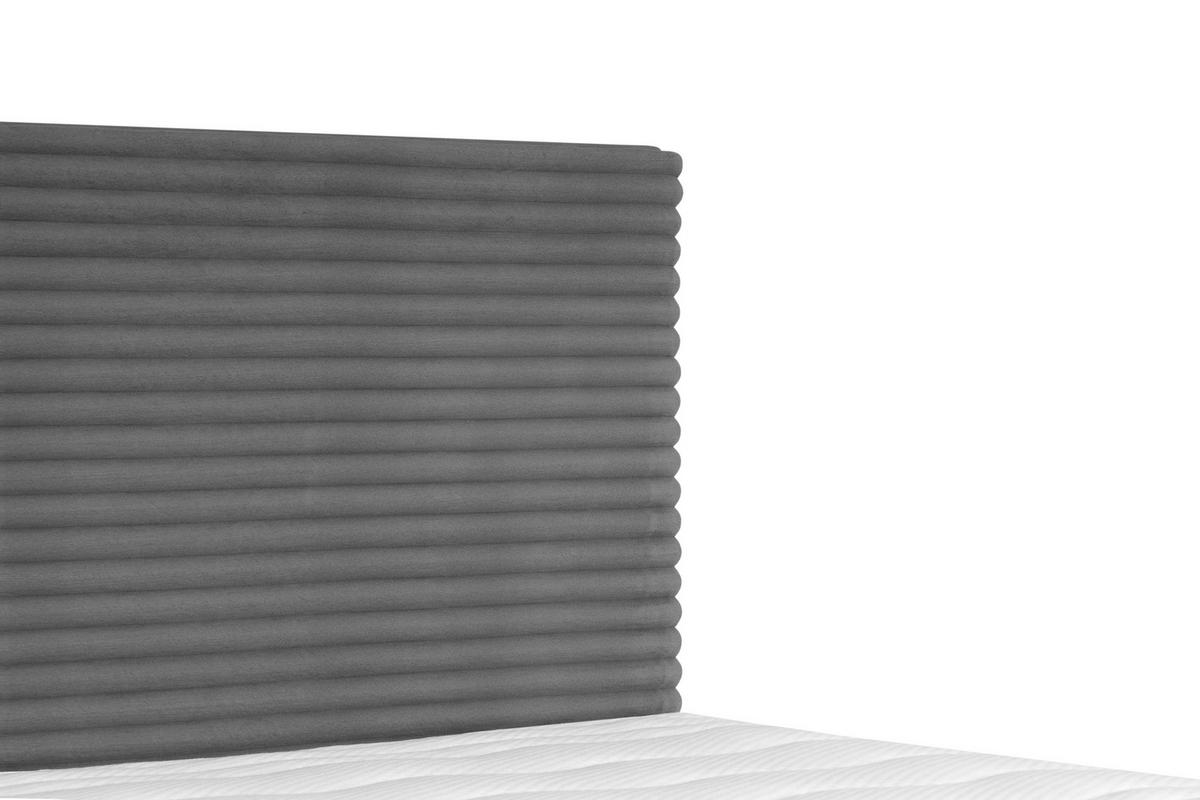 Boxbett Cordoba 140/200 cm  in Dunkelgrau  - Dunkelgrau/Schwarz, Basics, Holz/Kunststoff (140/200cm) - Livetastic