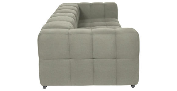 BIGSOFA  in Flachgewebe, Leinenoptik Naturfarben  - Schwarz/Naturfarben, Design, Textil/Metall (262/66/113cm) - Belluti