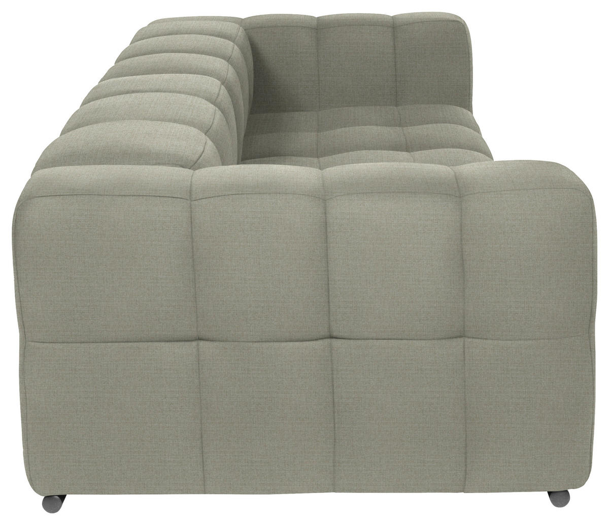 BIGSOFA  in Flachgewebe, Leinenoptik Naturfarben  - Schwarz/Naturfarben, Design, Textil/Metall (262/66/113cm) - Belluti