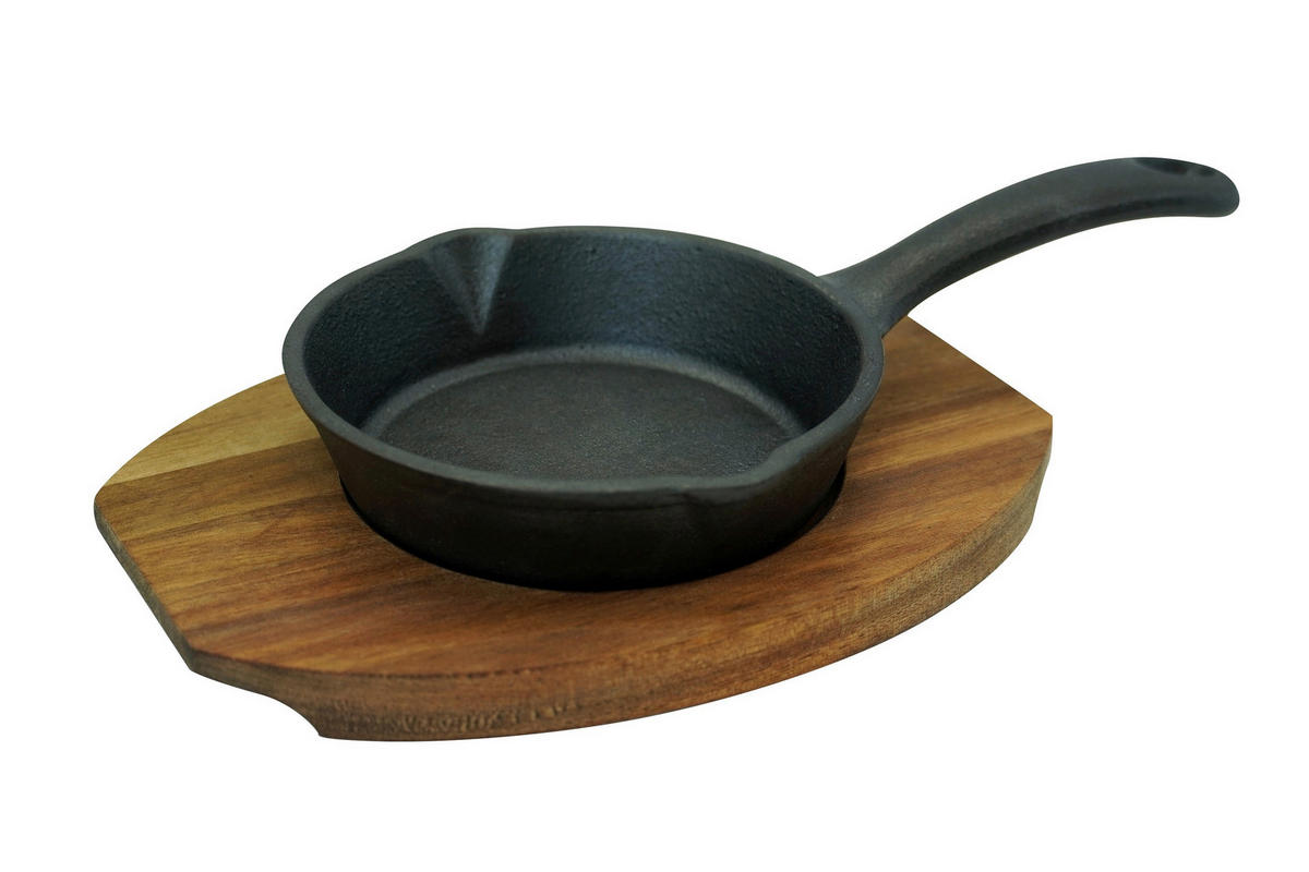 TAVA ZA PEČENJE    22,5/12,8/3 cm       - prirodne boje/crna, Basics, drvo/metal (22,5/12,8/3cm) - Homeware Profession.