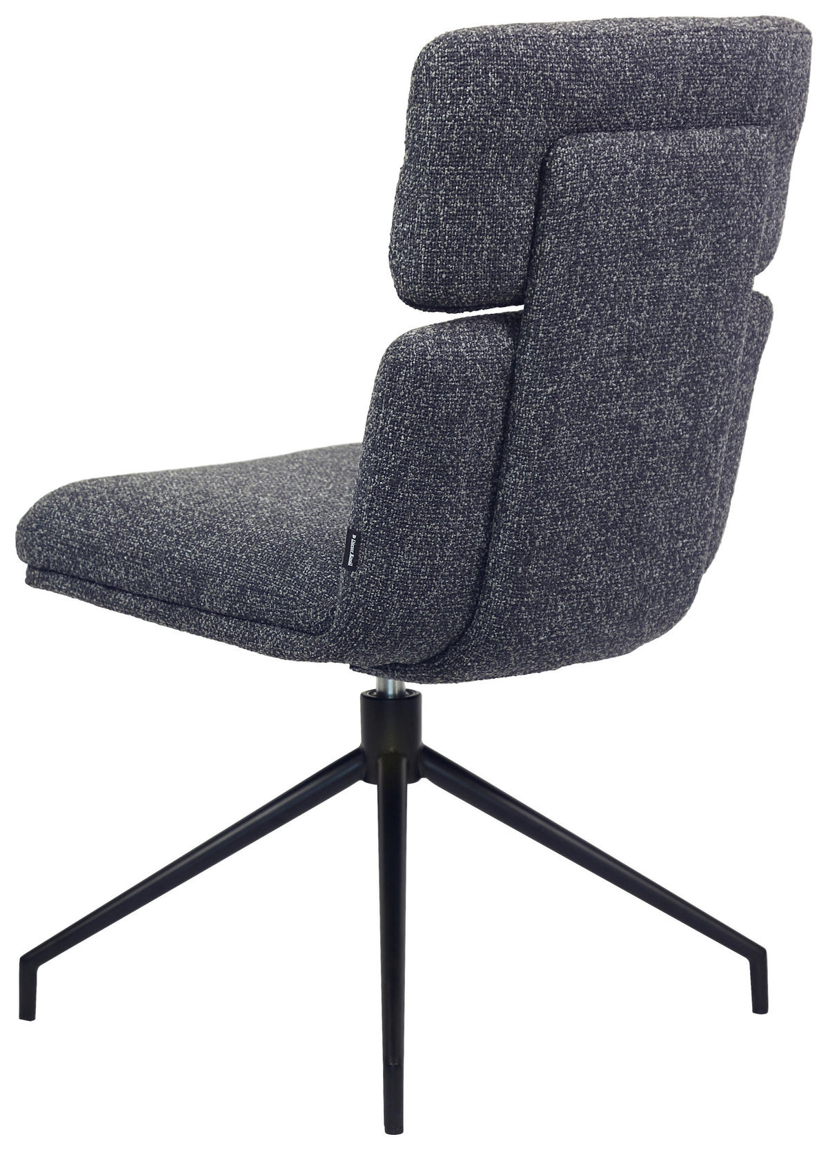 STUHL - Dunkelgrau/Schwarz, Design, Textil/Metall (50/92/64,5cm) - Dieter Knoll