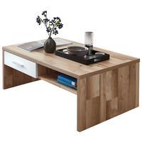 COUCHTISCH rechteckig Eichefarben  - Chromfarben/Eichefarben, Design, Holzwerkstoff/Kunststoff (110/40/65cm) - Livetastic