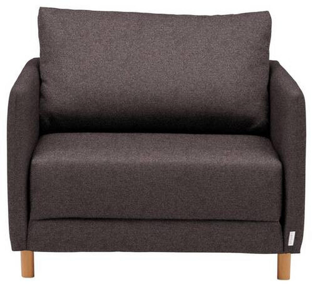 FEKVŐFOTEL textil sötétbarna  - natúr színű/sötétbarna, Konventionell, műanyag/textil (89/79/94cm) - Cantus