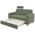 2-SITZER-SOFA - Chromfarben/Hellgrün, Design, Textil/Metall (158/83/85cm) - Xora