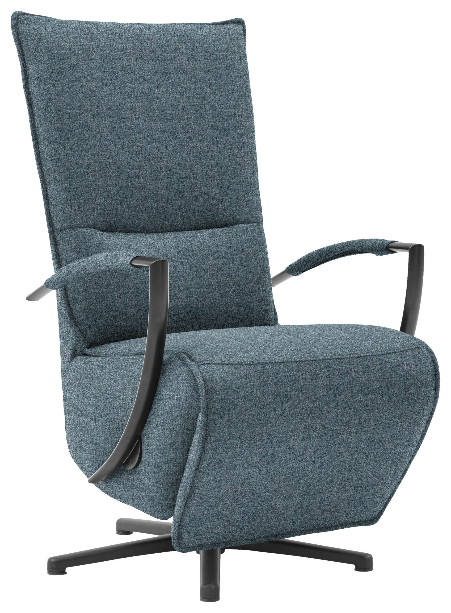 RELAXSESSEL Webstoff Relaxfunktion    - Blau/Schwarz, Design, Textil/Metall (66/110-114/84cm) - Moderano