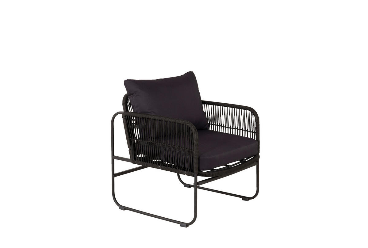 LOUNGEGRUPP 4 delar  - svart, Klassisk, metall/textil - Gardenson