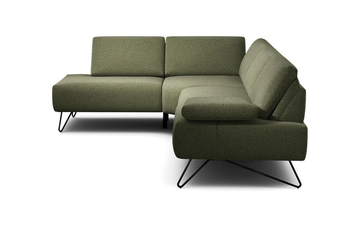Freisteller von SENSOO ECKSOFA Cosy Waldgrün Chenille.