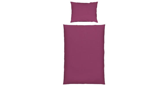 Bettwäsche Milena 140/200cm Beere - Beere, KONVENTIONELL, Textil - Luca Bessoni