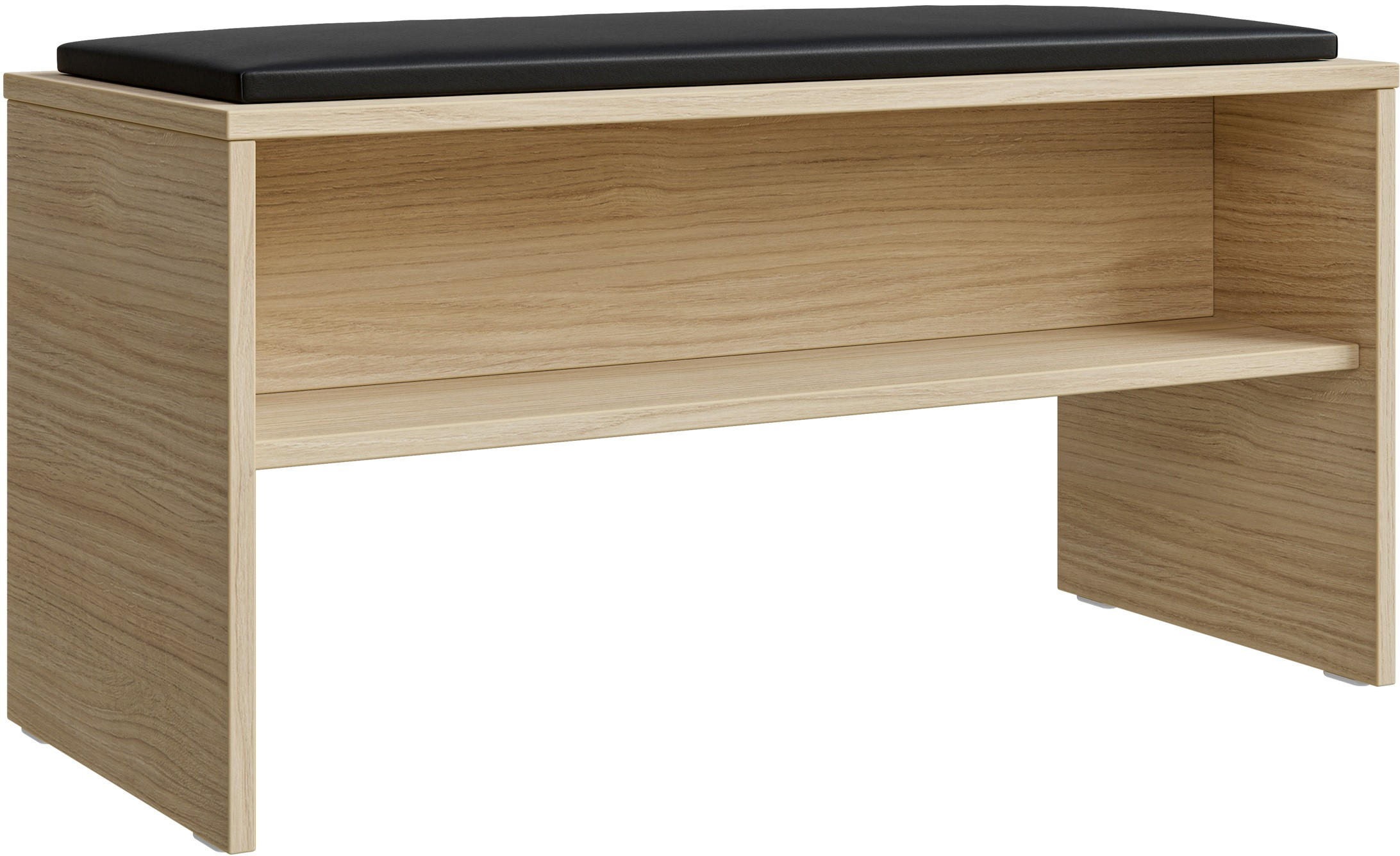 SITZBANK Universelle Einzelmöbel  in 90/48/40 cm  - Eichefarben/Schwarz, Basics, Holzwerkstoff/Textil (90/48/40cm) - Sadena