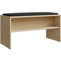 SITZBANK Universelle Einzelmöbel  in 90/48/40 cm  - Eichefarben/Schwarz, Basics, Holzwerkstoff/Textil (90/48/40cm) - Sadena