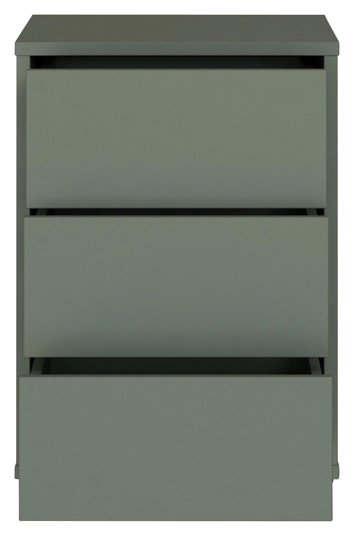 NACHTSCHRANK 50/69/42 cm  - Salbeigrün/Silberfarben, Trend, Holzwerkstoff/Kunststoff (50/69/42cm) - Carryhome