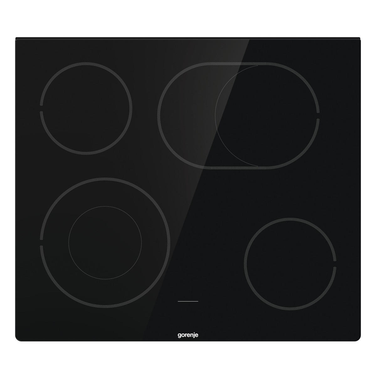 HERDSET 738870  - Edelstahlfarben/Schwarz, Basics, Glas/Metall (59,5/59,5/56,4cm) - Gorenje