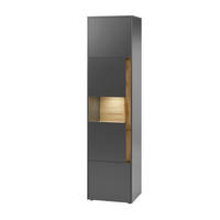 VITRINE  in Anthrazit, Eiche Wotan  - Anthrazit/Eiche Wotan, Design, Holzwerkstoff/Kunststoff (50/200/40cm) - Modante