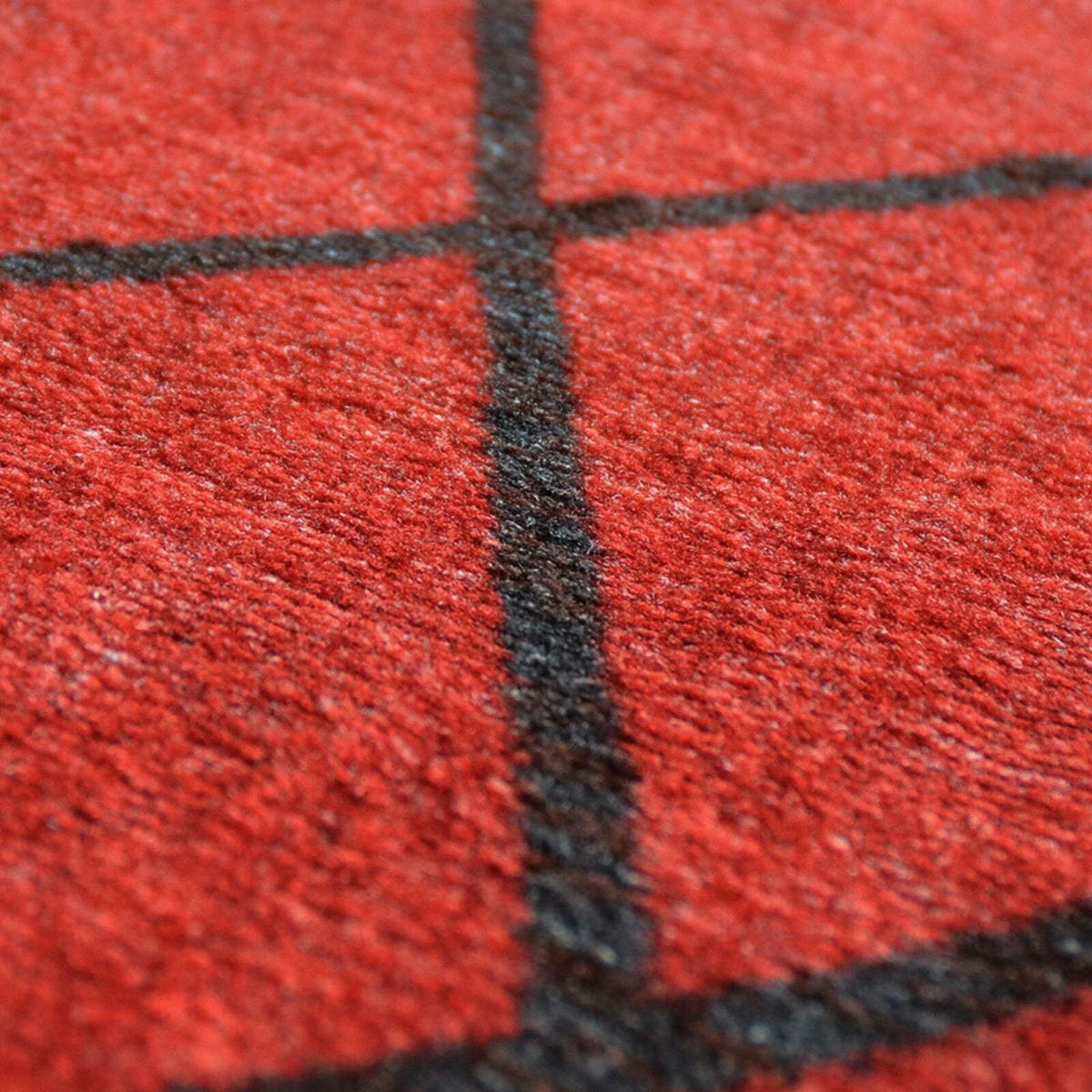 LÄUFER 80/600 cm Cosenza  - Rot/Schwarz, Design, Kunststoff/Textil (80/600cm) - Novel