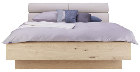 BETTANLAGE 180/200 cm in Eichefarben, Sandfarben - Sandfarben/Eichefarben, KONVENTIONELL, Holzwerkstoff/Textil (180/200cm) - Dieter Knoll