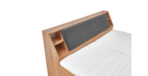 STAURAUMBETT 180/200 cm in Eiche Artisan - Eiche Artisan/Grau, KONVENTIONELL, Holzwerkstoff/Textil (180/200cm) - Carryhome