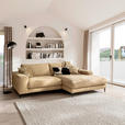 ECKSOFA in Flachgewebe Gelb  253/177 cm  - Gelb/Schwarz, Design, Textil/Metall (253/177cm) - Dieter Knoll