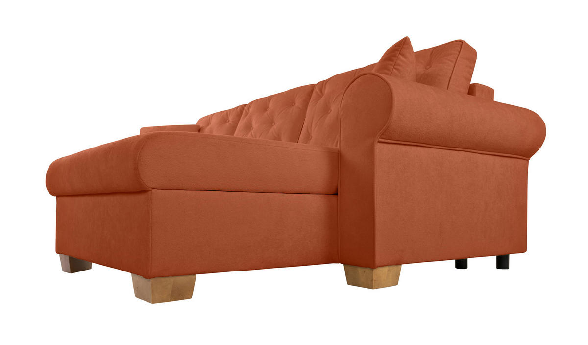 ECKSOFA Arles Rostfarben  - Rostfarben/Buchefarben, Design, Holz/Textil (266/161cm) - MID.YOU