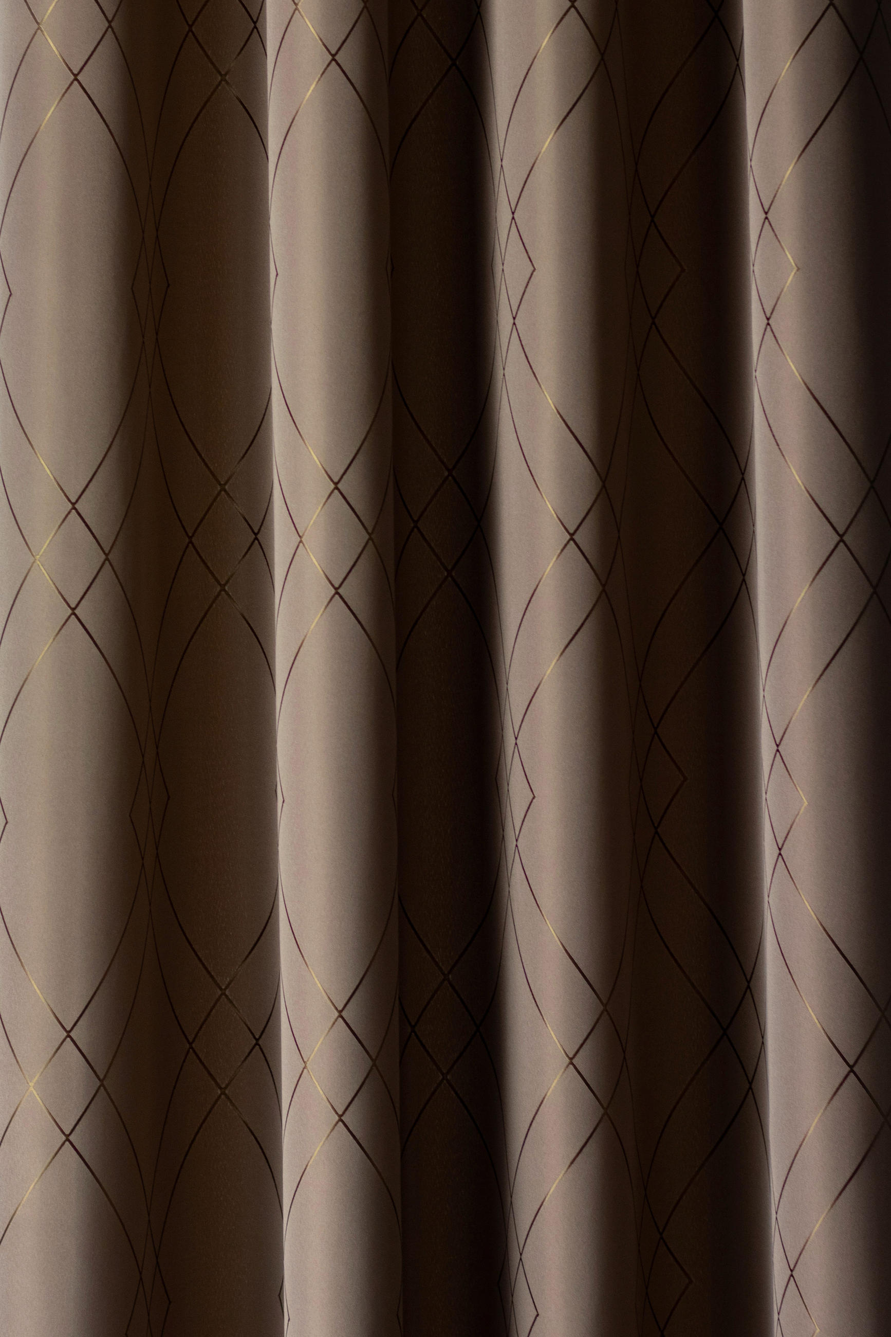 Thumbnail - Ösenschal, Braun, Textil, Ornament, 140x245 cm, Oeko-Tex® Standard 100, beliebig kürzbar, Wohntextilien, Gardinen & Vorh...