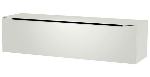 LOWBOARD Schwarz, Weiß  - Schwarz/Weiß, Design, Glas/Holzwerkstoff (160/41/45cm) - Moderano