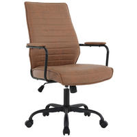 SNURRSTOL  i mikrofiber brun  - brun/svart, Design, metall/textil (62/100-109,5/65,5cm) - Carryhome
